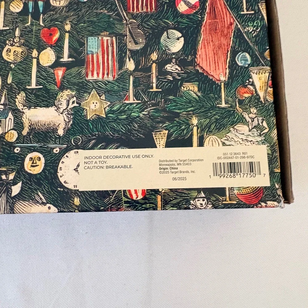 John Derian for Target Glass Cookie Garland 5ft Christmas Holiday Decor Red